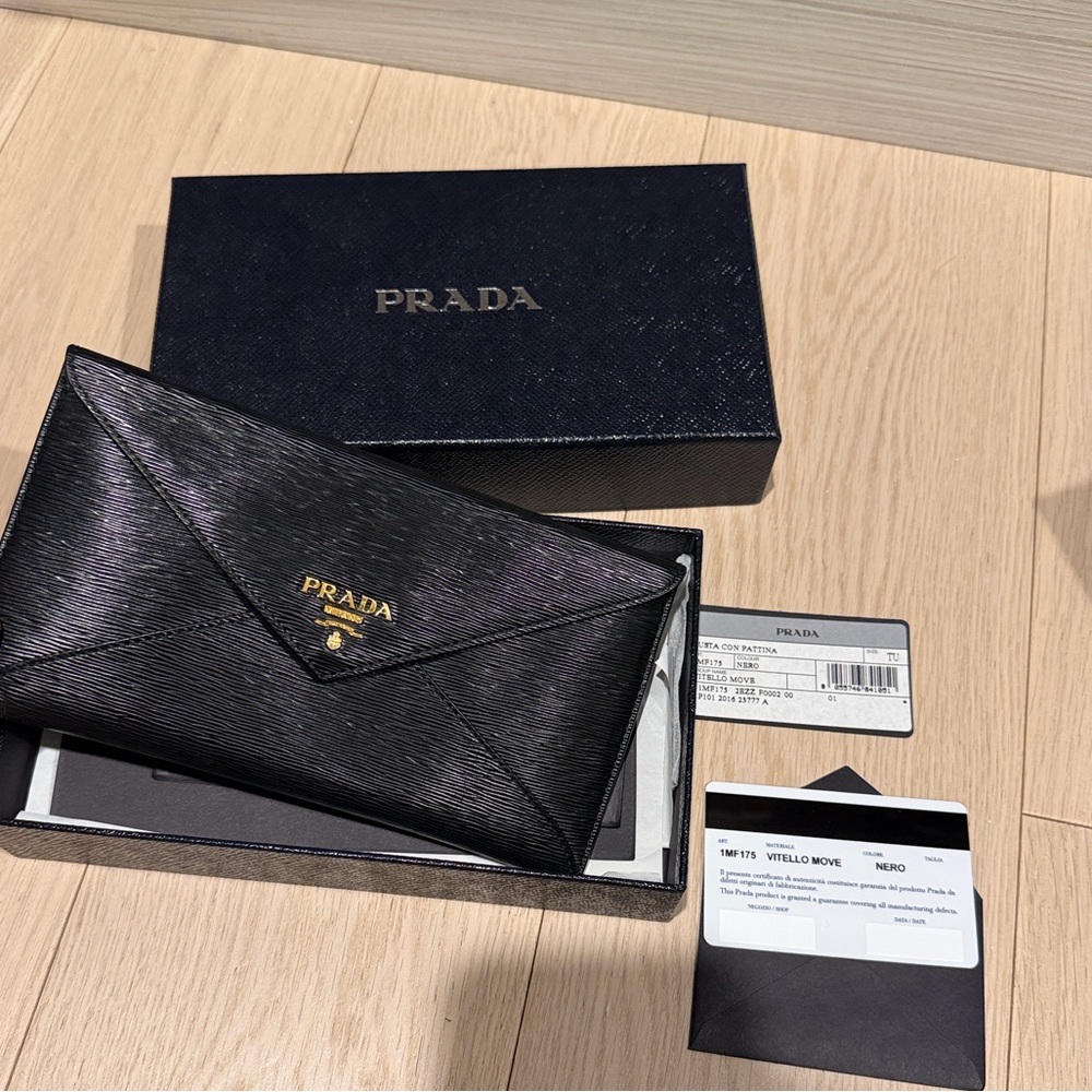 Prada Vitello Move Envelope Wallet